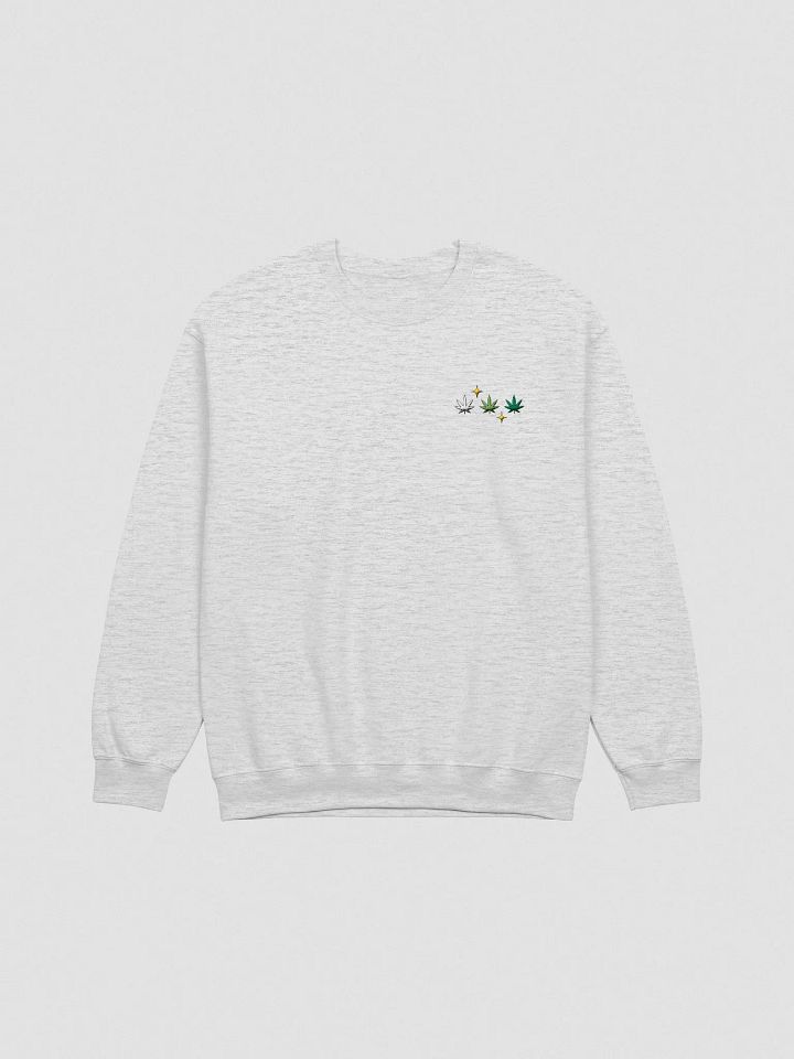 sparkle weed leaf embroidered crewneck product image (16)