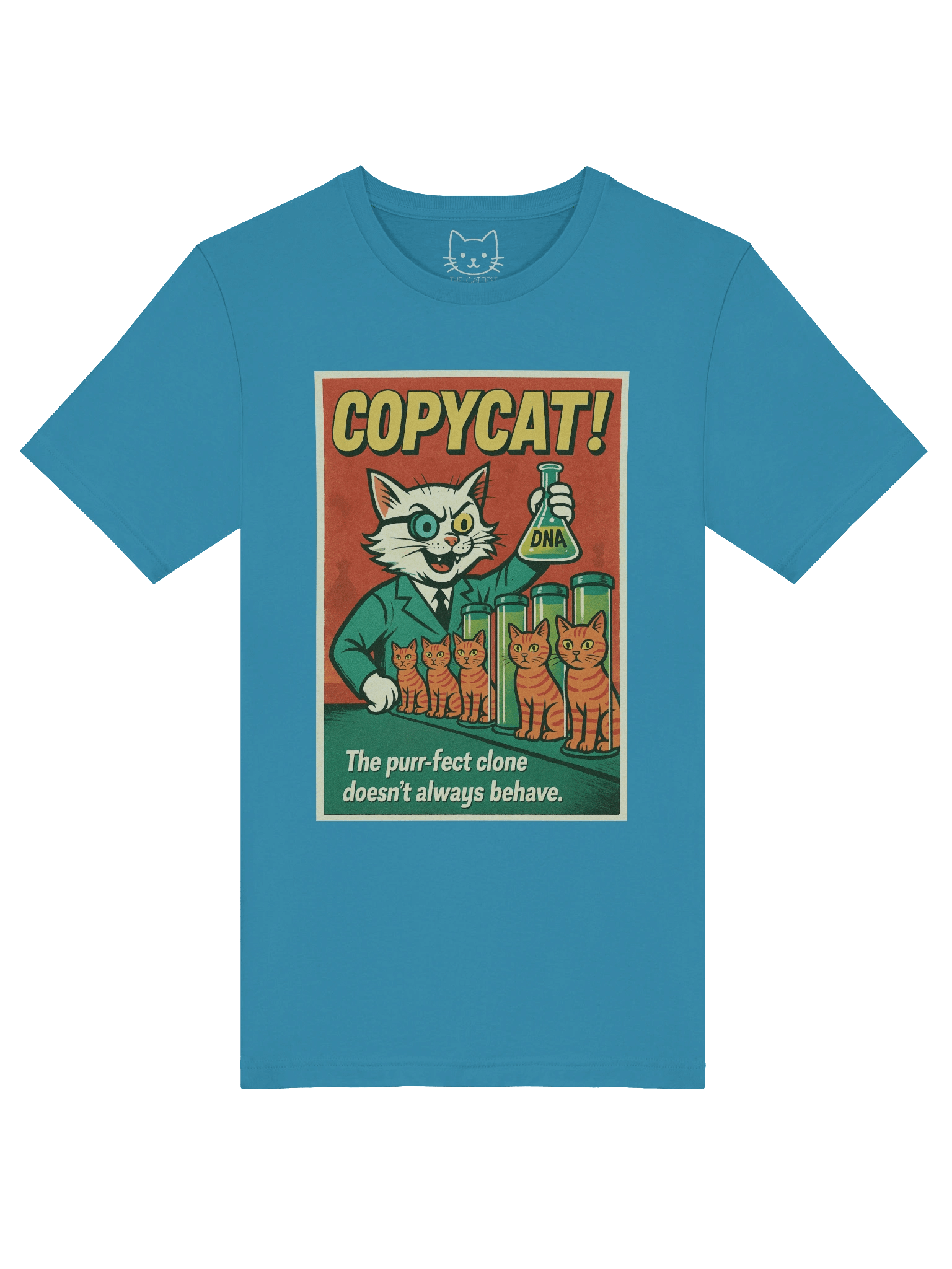 Copycat! Mad Scientist Cat and Clones Unisex T-Shirt product image (113)