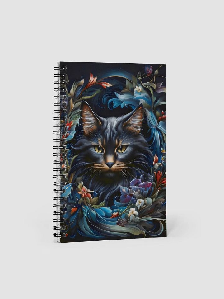 Night Blooms and Feline Dreams Spiral Notebook product image (1)