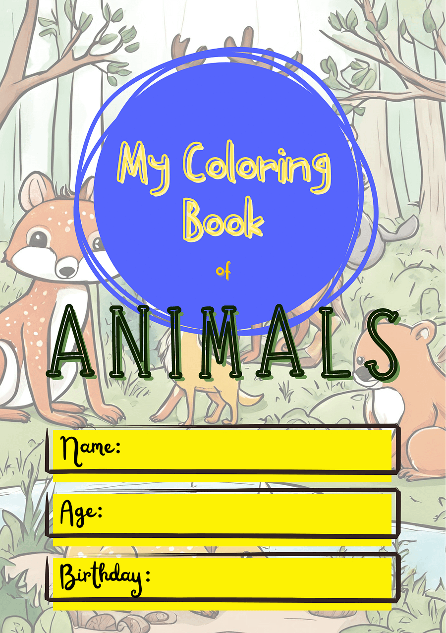 Animals Coloring Book product image (1)