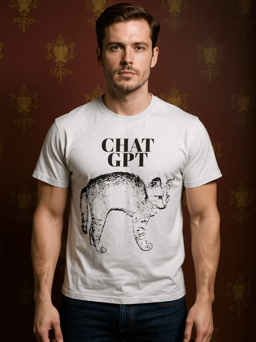 B&W CHAT GPT : Heavyweight Cotton T-Shirt product image (2)