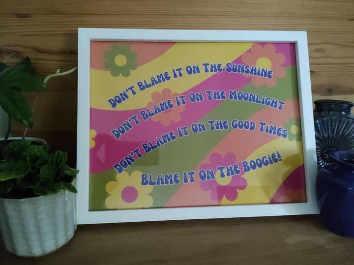 Funky Lyric Digital Art Print (size varies so please check listing detail) product image (1)