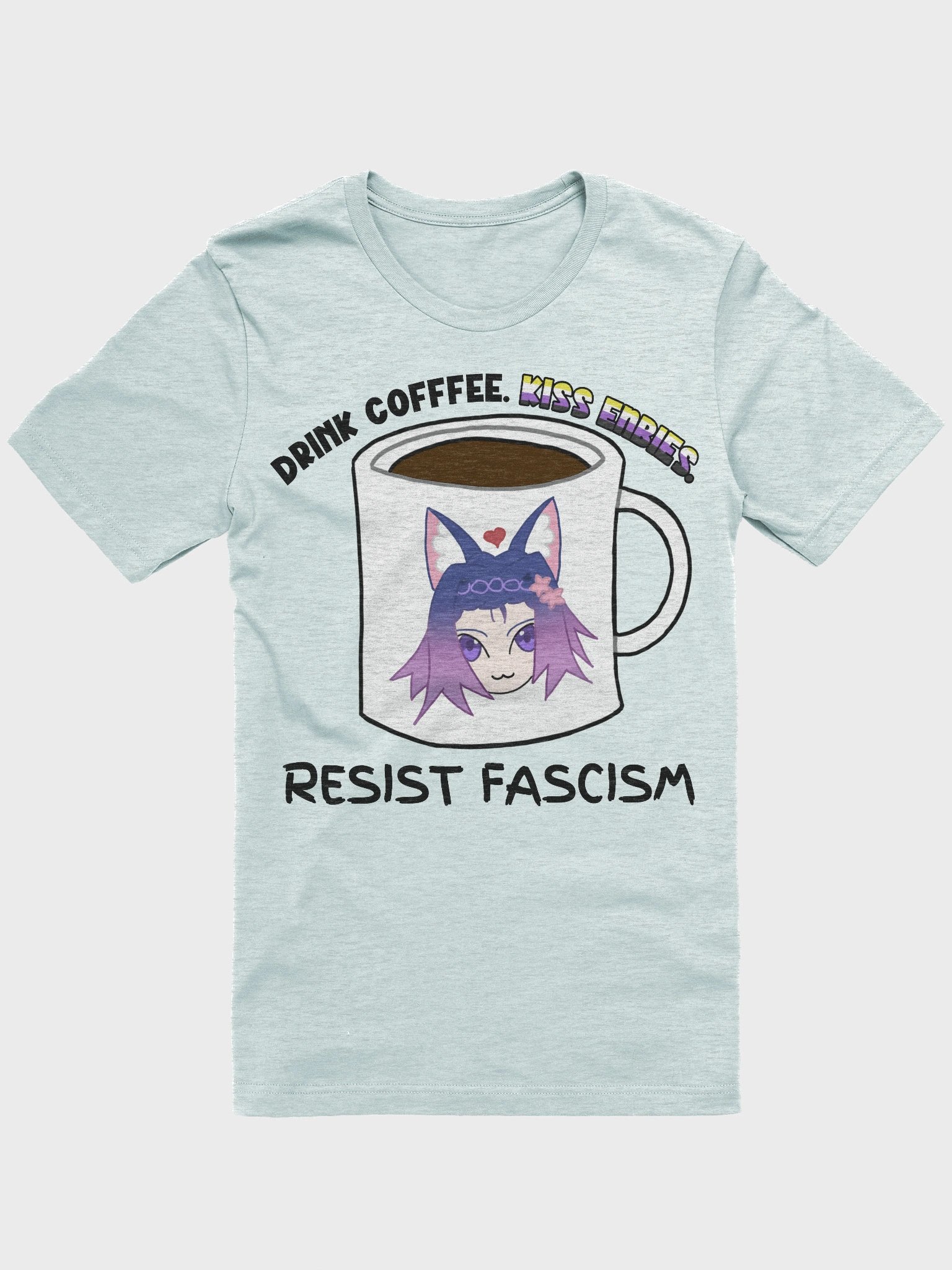 Drink Coffee. Kiss Enbies. Resist Fascism Shirt product image (1)