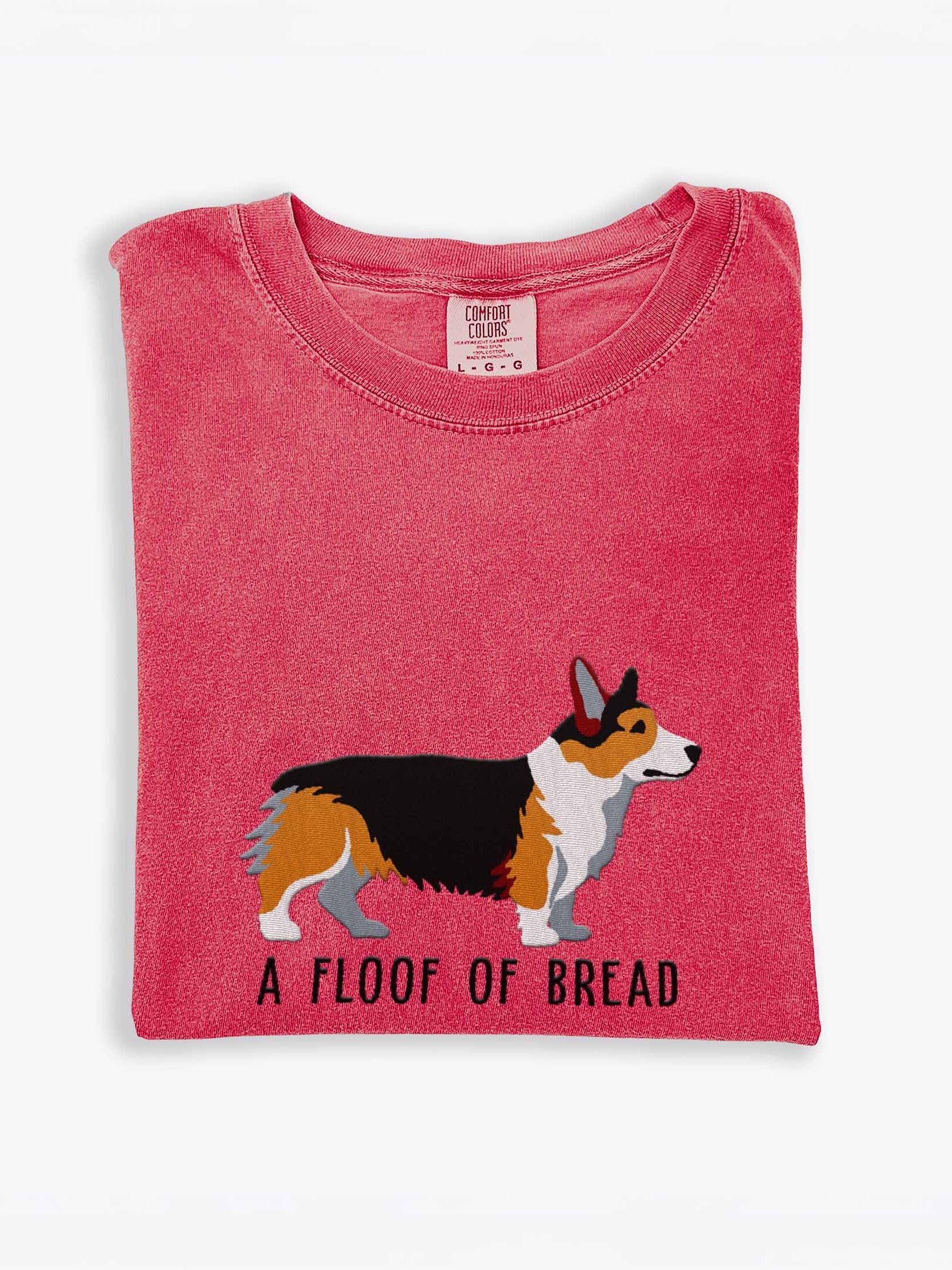 A Floof of Bread T-Shirt(Embroidered) of a Pembroke Welsh Corgi(Sable) product image (1)