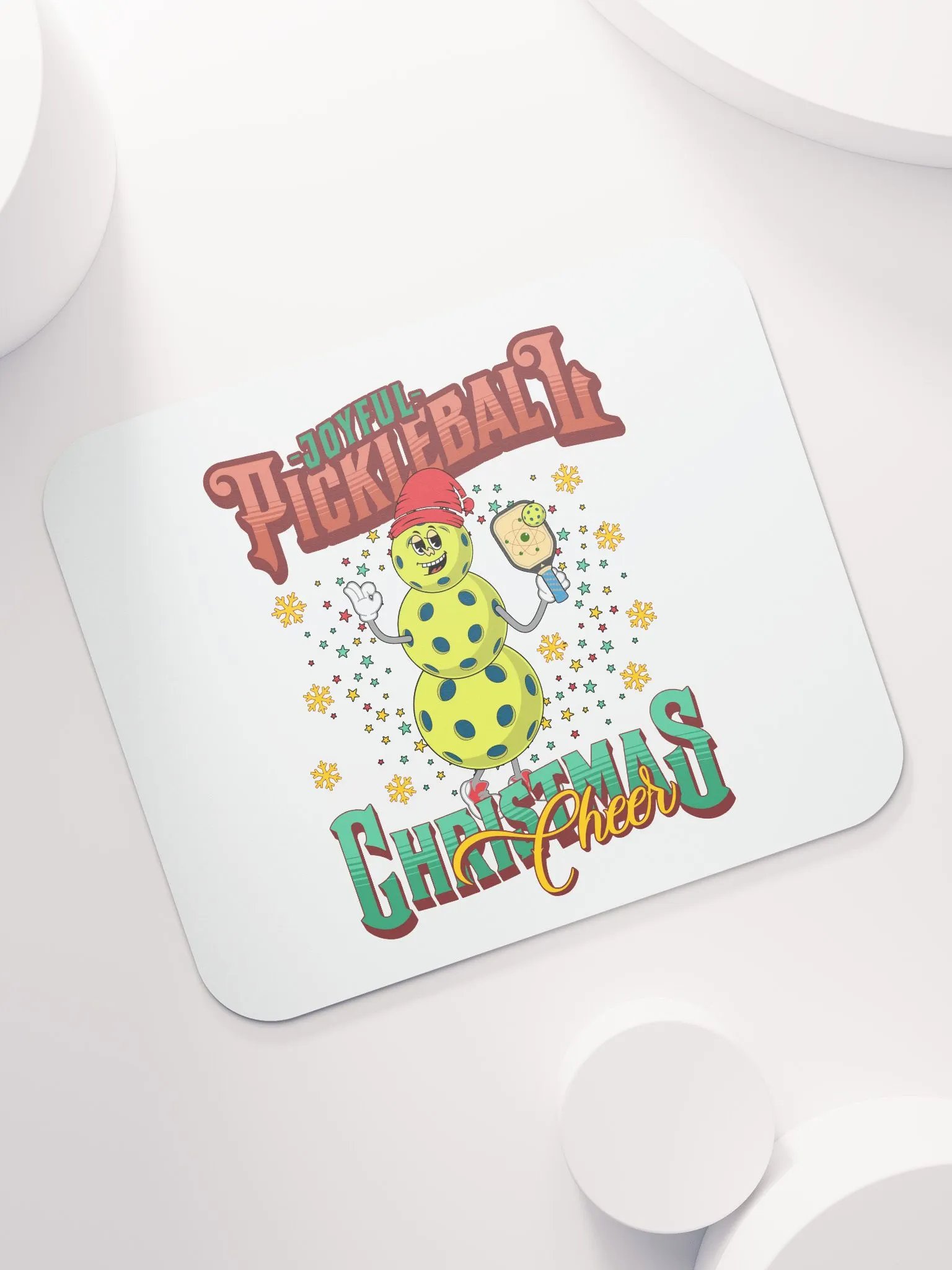 Joyful Pickleball Christmas Cheer Snowman Paddle Mouse Pad product image (5)