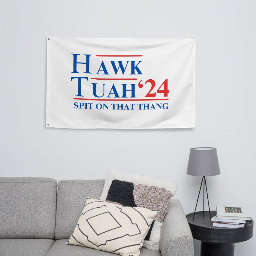 The Hawk Tuah '24 Spit on that Thang - Flag product image (8)