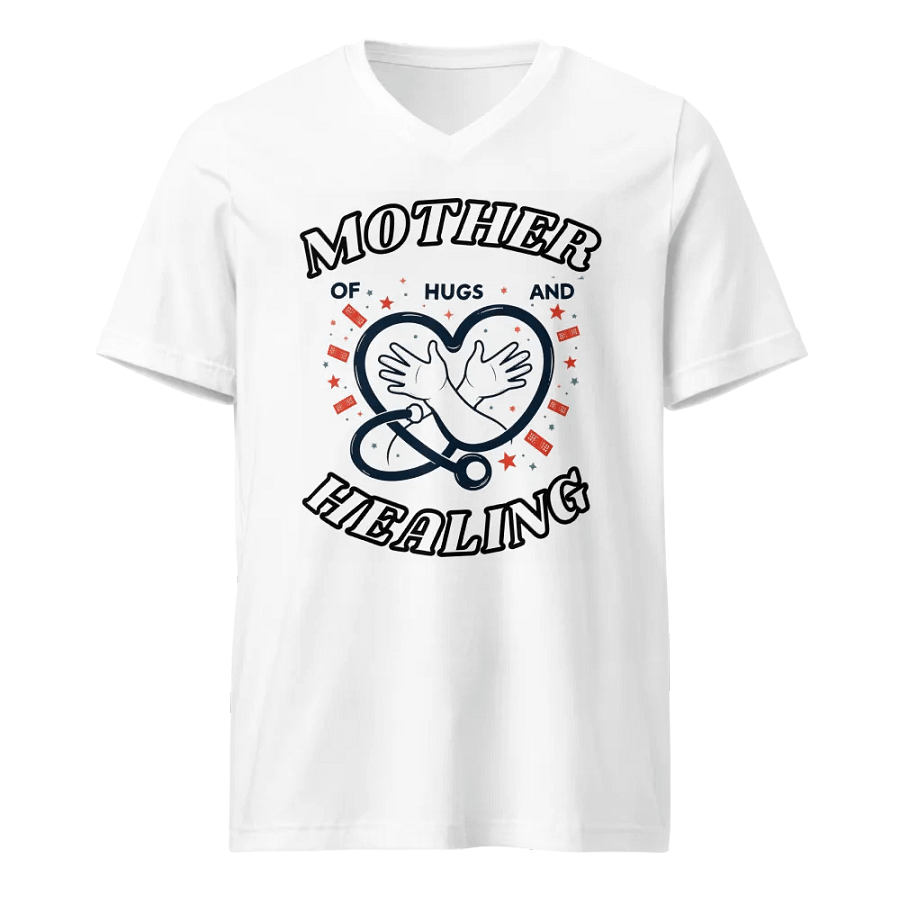 mother of Hugs and healing, Stethoscope v-neck Tee product image (1)