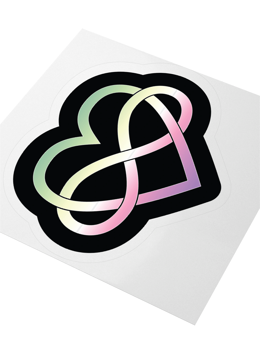 Genderfae Pride Gradient Polyamory Infinity Heart Sticker product image (7)