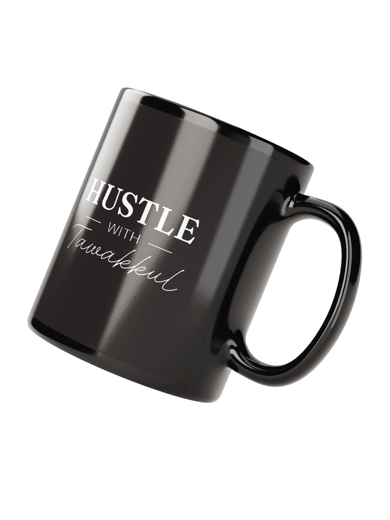 "Hustle with Tawakkul" Black Mug product image (4)