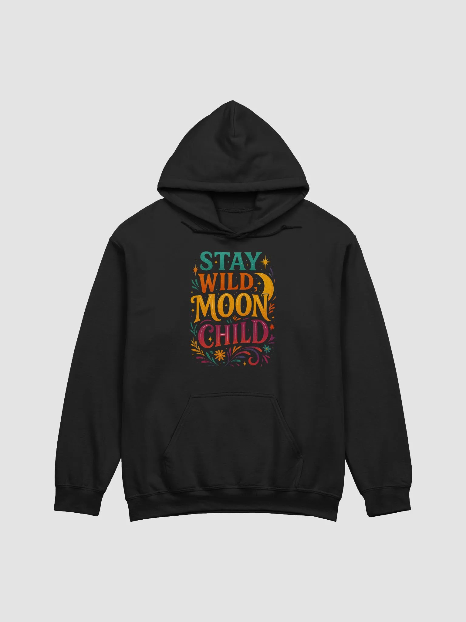 Stay Wild Moon Child Hoodie – Mystical Bohemian Pullover product image (9)