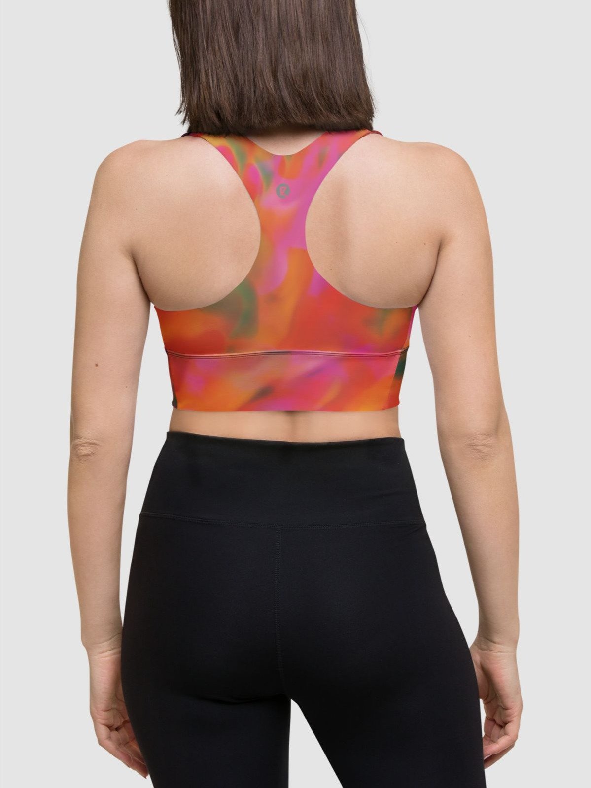 Printed High Impact Bra "Trendy Vibrant Pink Orange Tie Dye" product image (5)