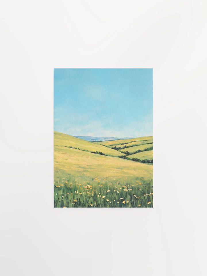 Lush Green Fields - Tranquil Rustic Landscape Art product image (9)