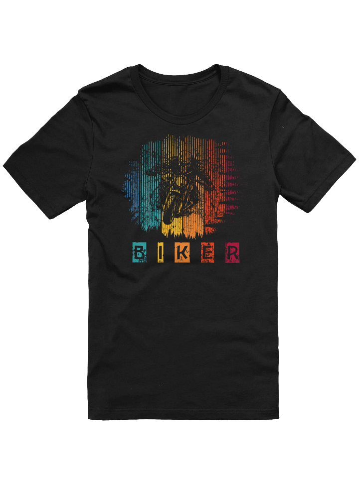 Retro Grunge Skeleton Biker T-Shirt – Colorful Motorcycle Skull Rider Tee product image (2)
