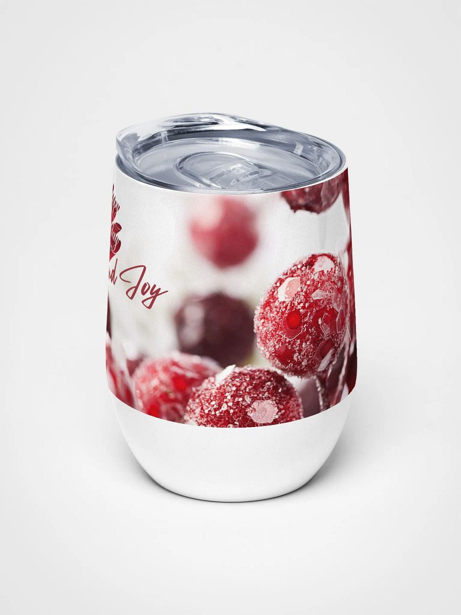 Frosted Holiday Wine Tumbler gift for moms dads friends colleagues product image (5)