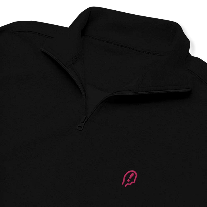 EXCLAIMING MENTALLY (pink) embroidered quarter zip product image (1)