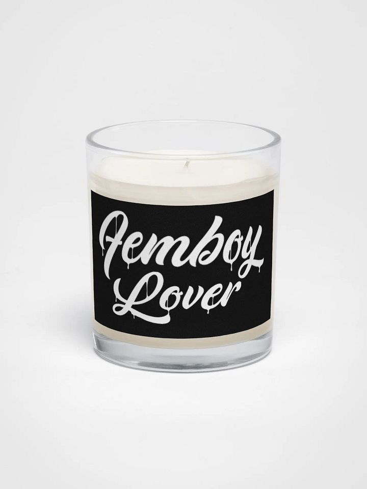 Femboy Lover (White Text) Unscented Candle product image (1)