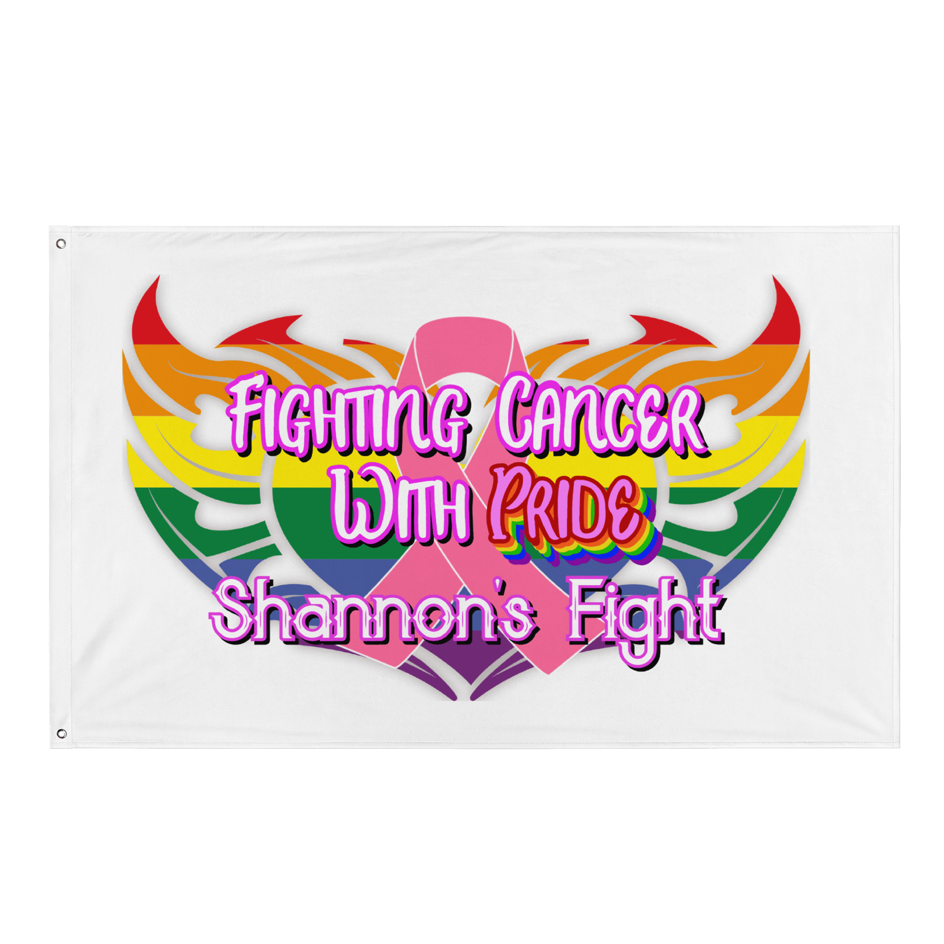 Fighting Cancer w/ Pride - Flag product image (1)