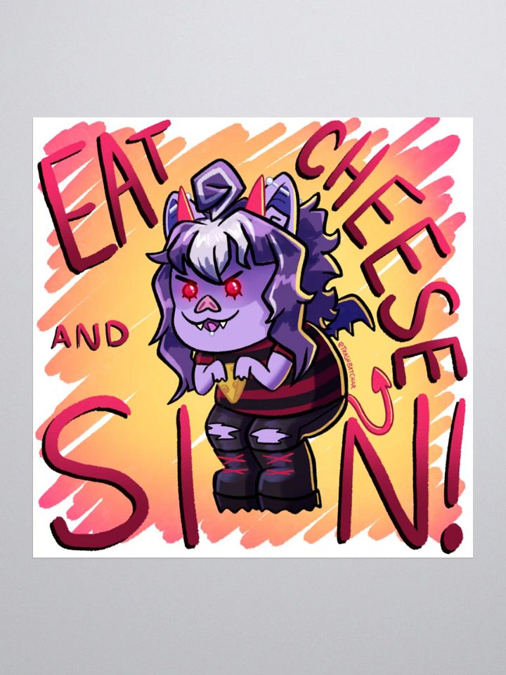 Trash Bat Char - eat cheese and SIN [sticker] product image (1)