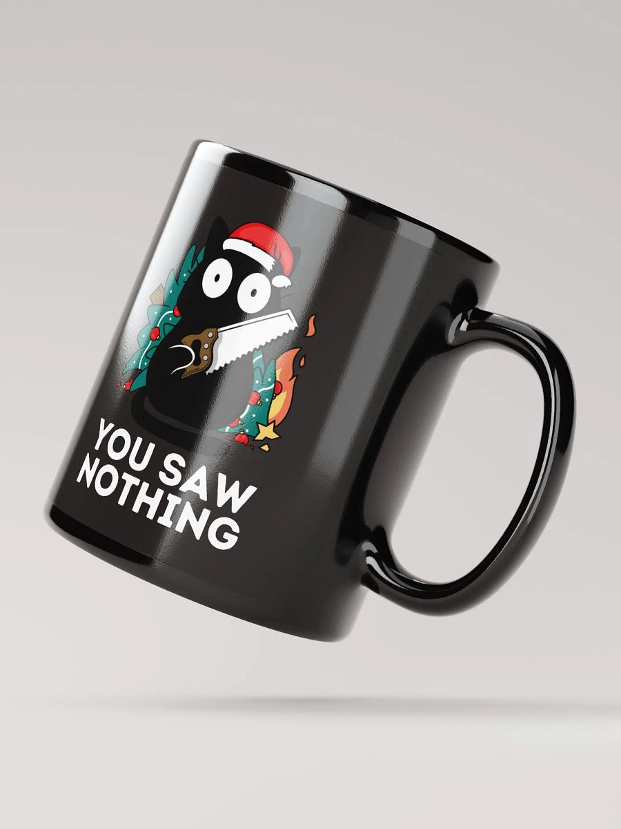 You saw nothing - Christmas Cat Mug product image (3)