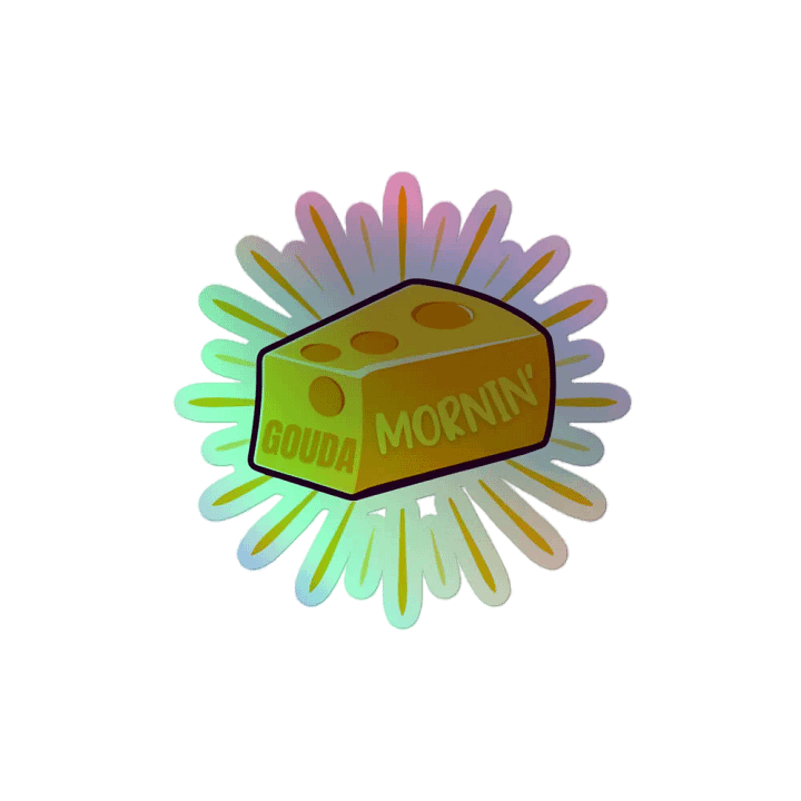 Gouda Mornin' Sunshine Holographic Sticker Sheet product image (2)