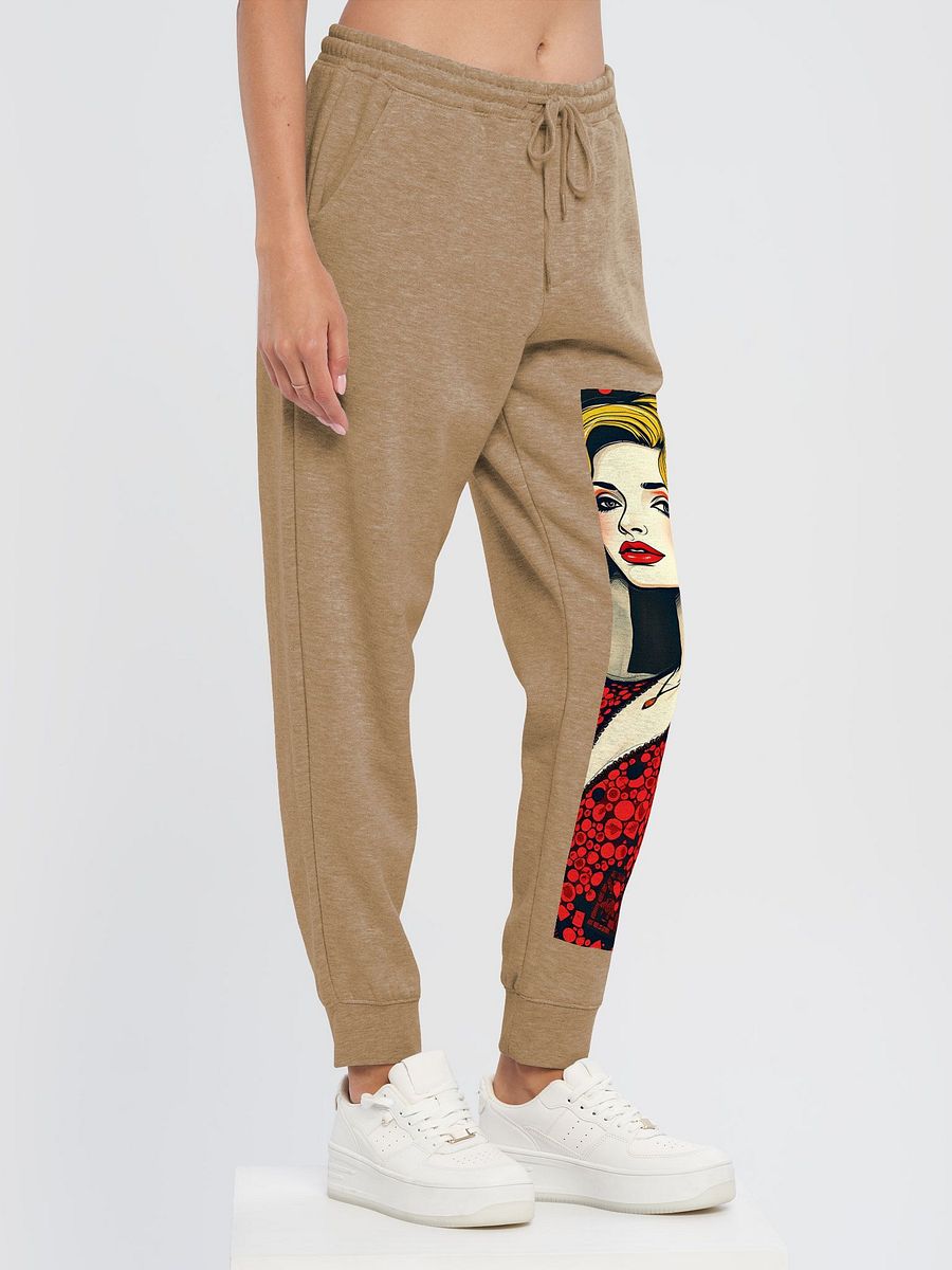 Stylized Red Circular Pattern Joggers product image (3)