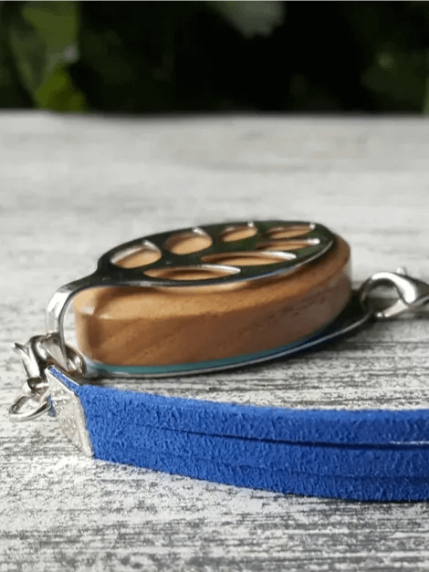 Royal Blue Faux Suede Bracelet | Handmade Accessory for Bellabeat Leaf Urban & Ivy product image (1)