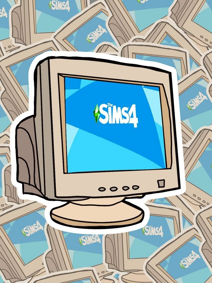 Sims 4 Retro Gamer Sticker product image (1)