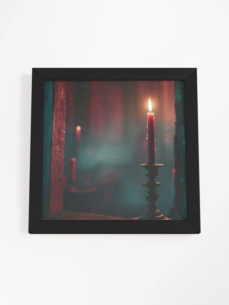 Moody Burgundy Candle Framed Print product image (36)