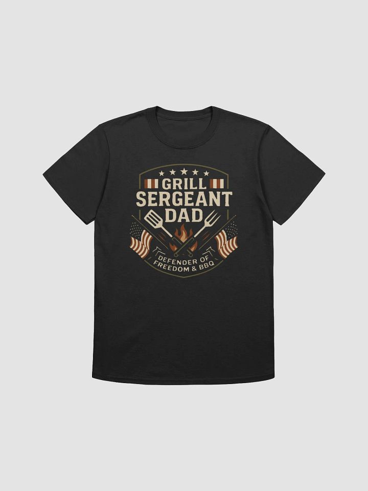 Grill Sergeant Dad T-Shirt - Patriotic BBQ & Freedom Defender Gift product image (3)