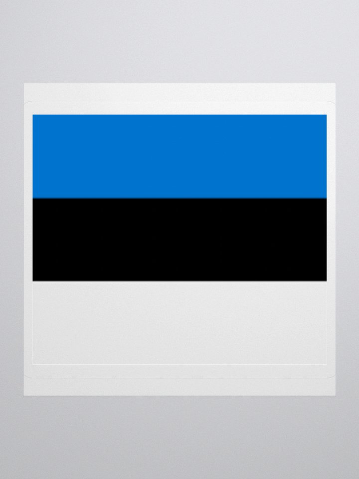 Estonia Flag Sticker | Blue Black White Design | Durable Vinyl | 3 Sizes product image (1)