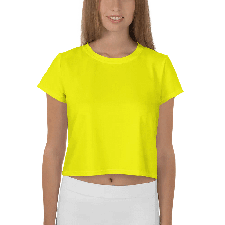 Plain Color Yellow Crop Tee product image (1)
