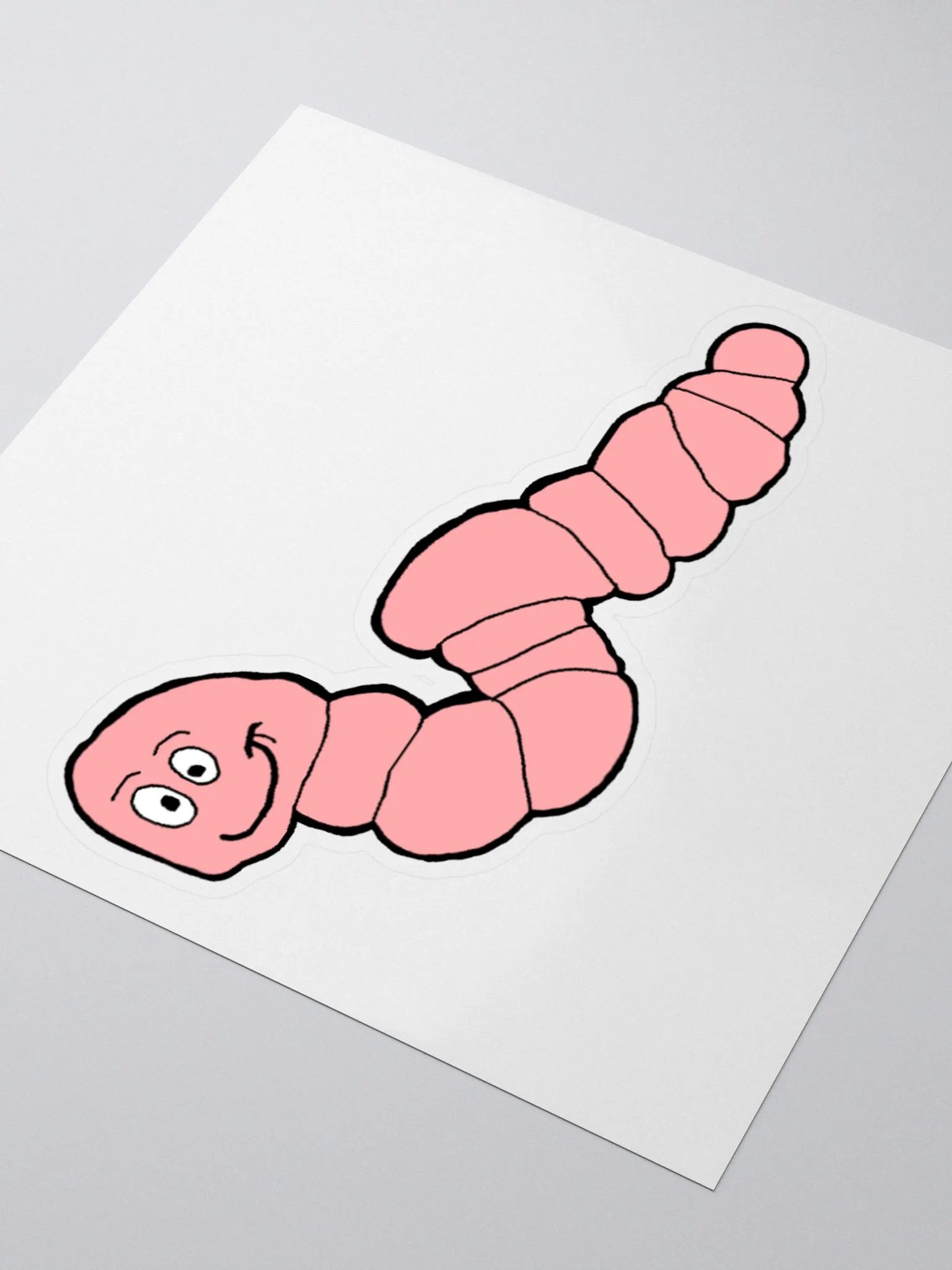 Cheerful Worm Kiss Cut Sticker product image (3)