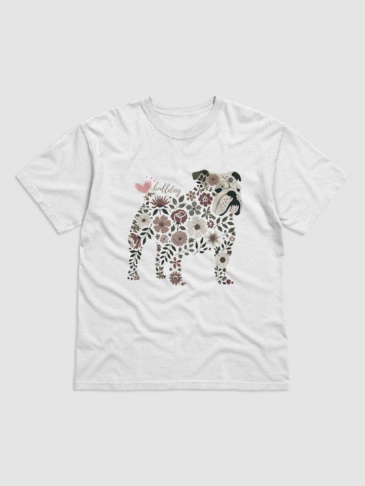 Floral Bulldog: Strong and Adorable Silhouette Art product image (1)