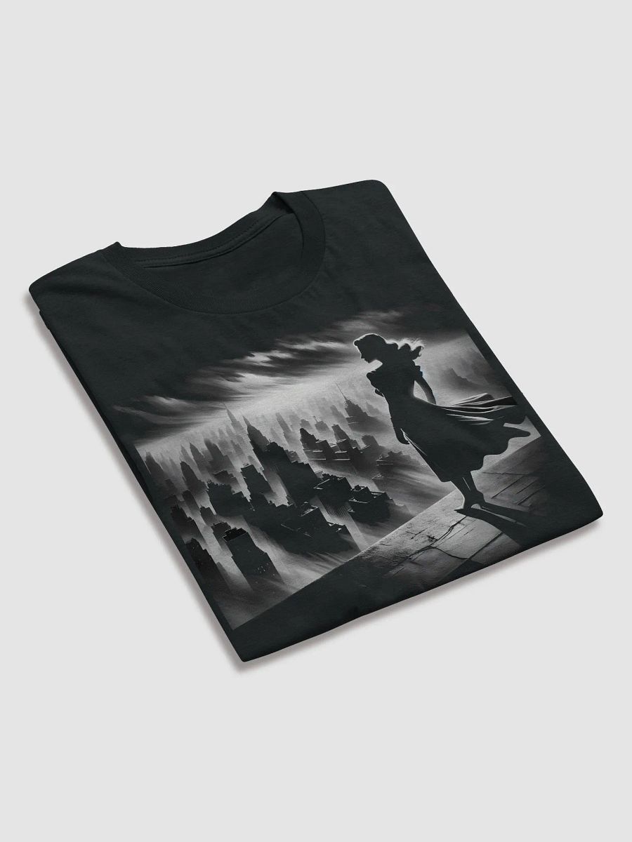 Rooftop Dreams Over Noir Cityscape (Front Print Womens Tee) product image (3)