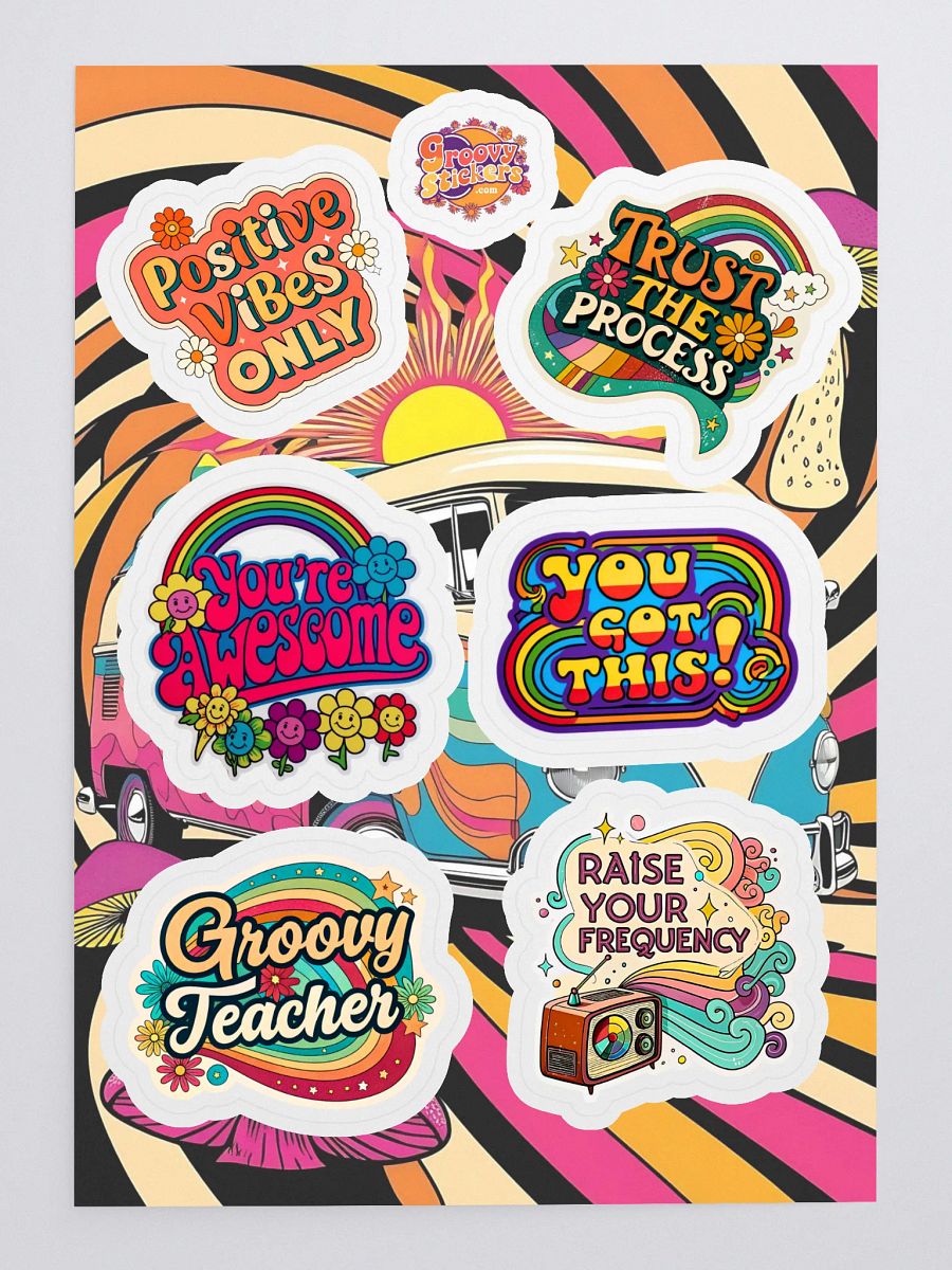 Positive Vibes Sticker Sheet - Retro Style product image (3)
