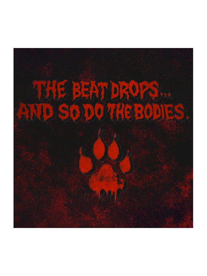 “Thrill-Hound” Sticker – Beat Drops, Bodies Fall, Mascot Howls product image (2)