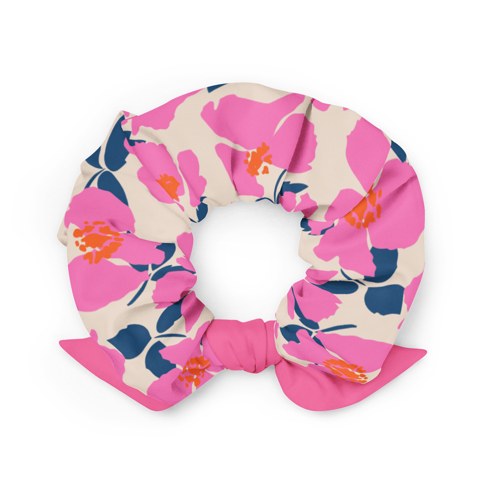 Pink Garden Bloom Scrunchie | Eco-Friendly Hair Accessory product image (2)