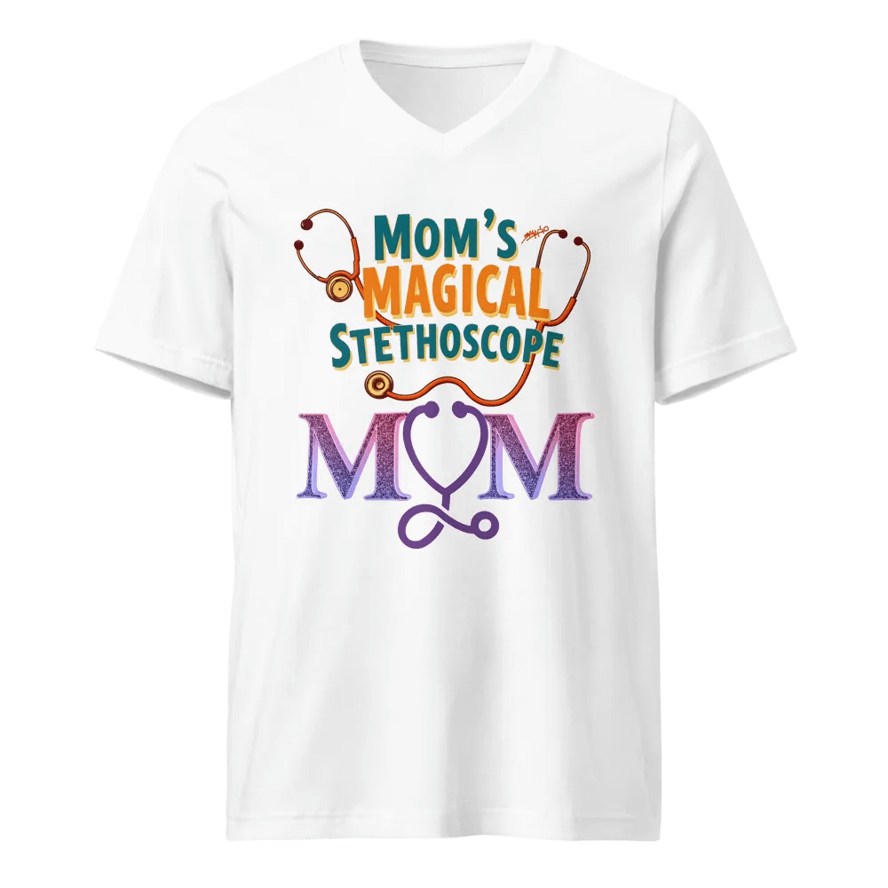 Mom's Magical Stethoscope V-Neck Tee product image (5)