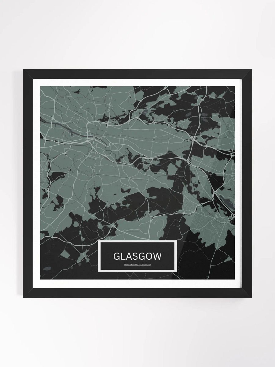 Framed Square Glasgow Art Maps product image (1)