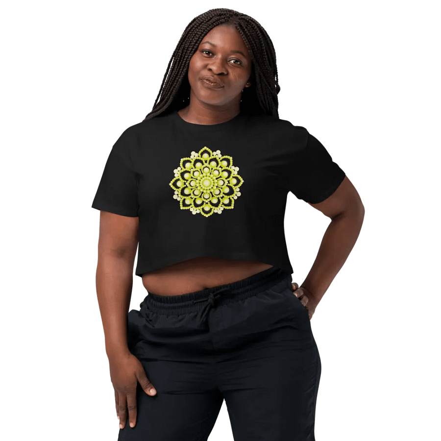 Yellow Flower Mandala Women's Crop Top product image (1)