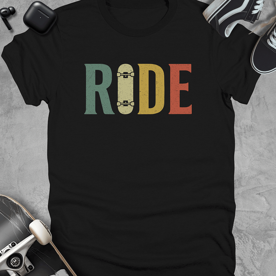 Ride, Vintage skateboarding t-shirt, Unisex product image (1)
