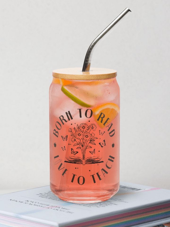 Ice Coffee Glass Tumbler Gift For Bookworm Teachers product image (1)