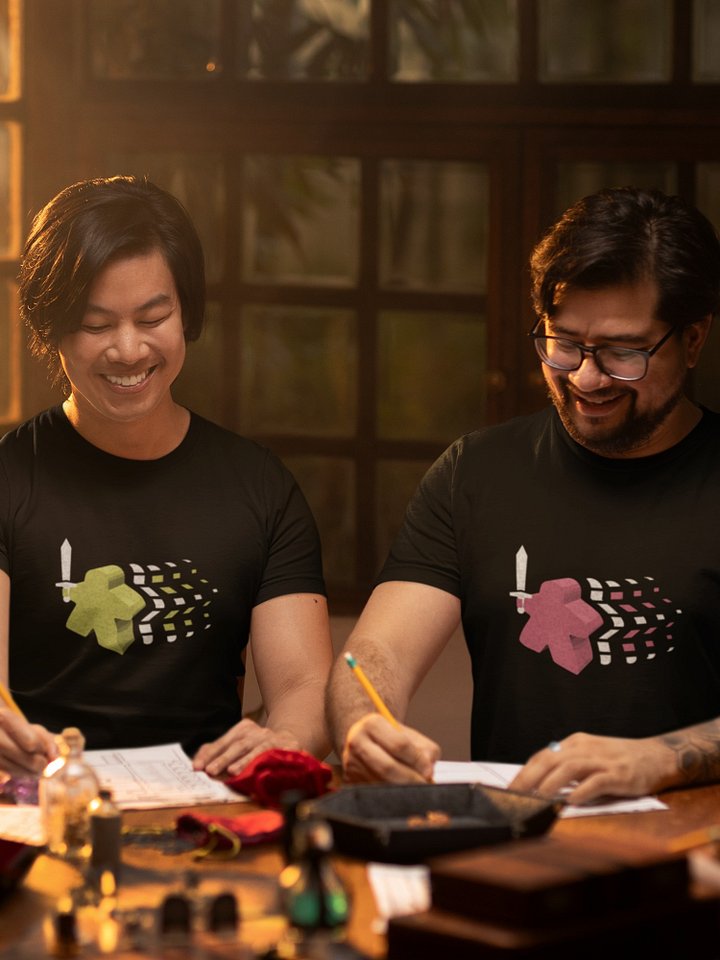 Vaporwave Meeple Shirt, Board Gamer T-shirt, Lime Green product image (2)