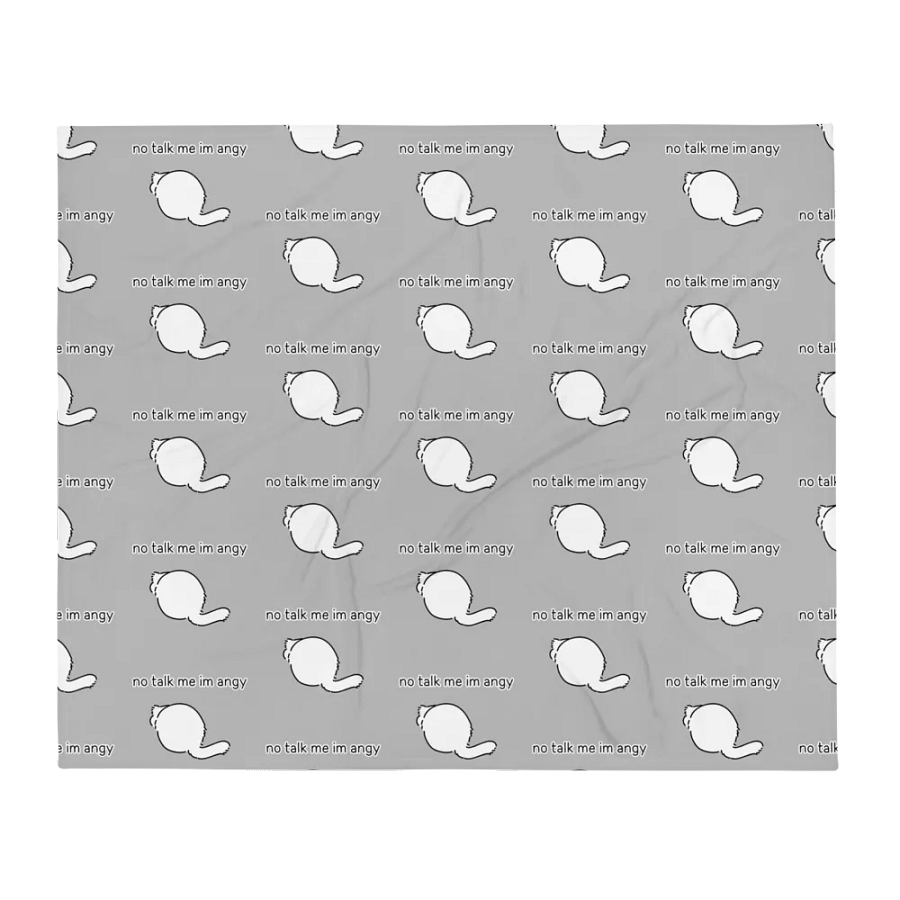No Talk Manul Angy - Throw Blanket product image (2)