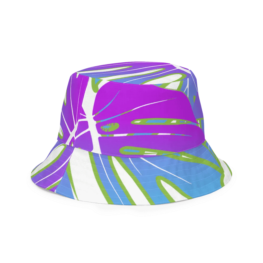 Neon Monstera Madness Reversible Bucket Hat product image (4)