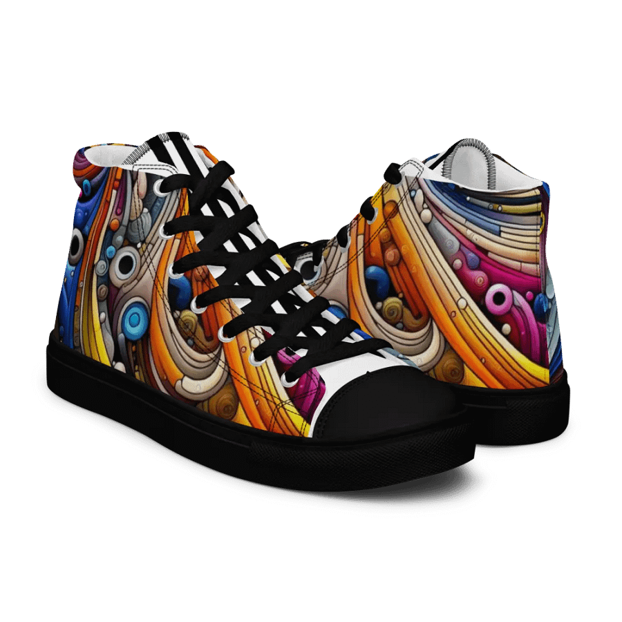 Women's High Top Canvas Shoes -colourful vibrant and trendy design product image (7)