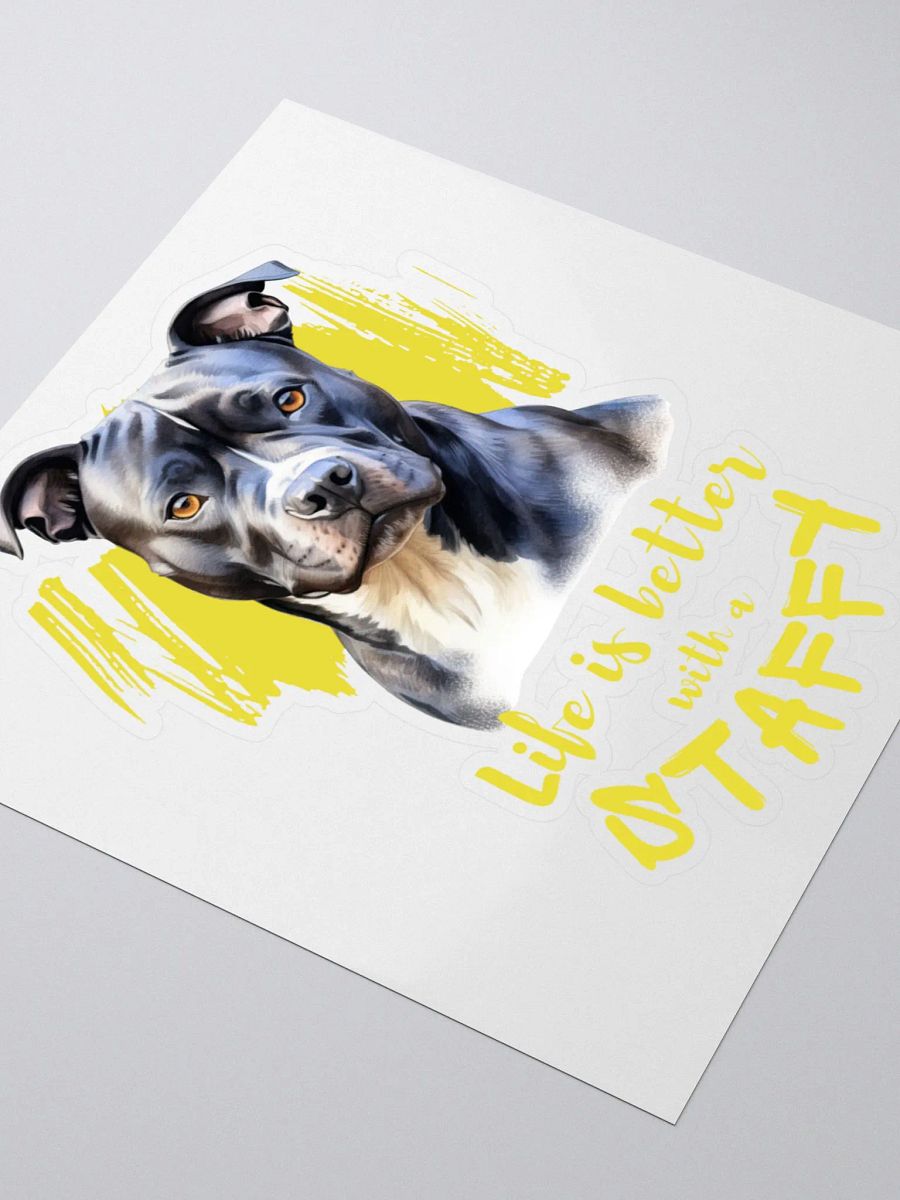 Life Is Better With Staffy Kiss Cut Sticker product image (9)