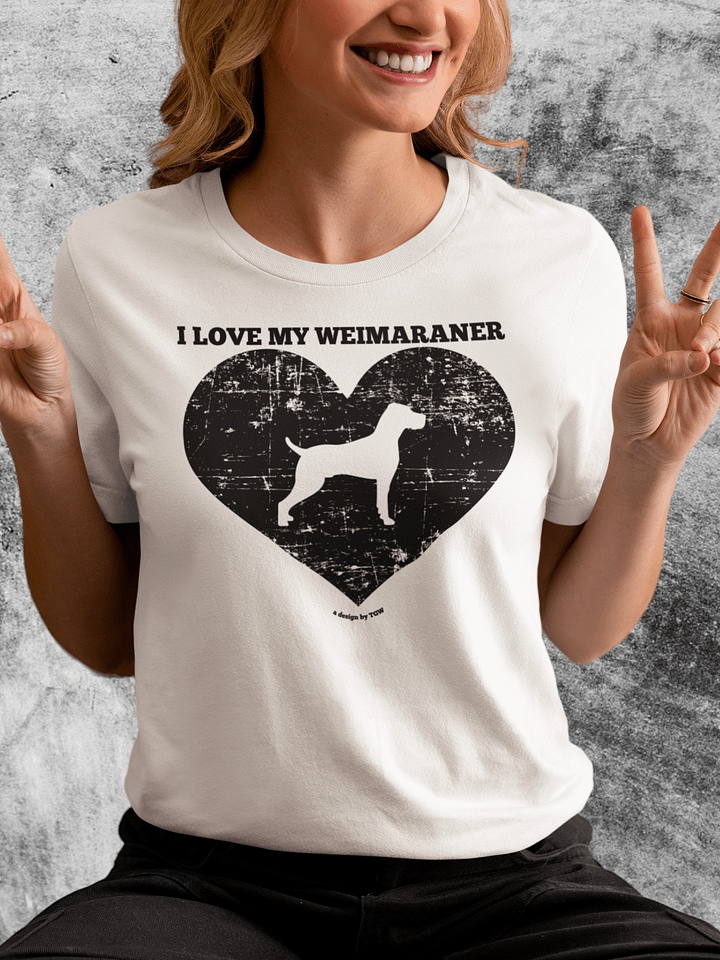 I Love My Weimaraner - Bella+Canvas Supersoft T-shirt product image (1)