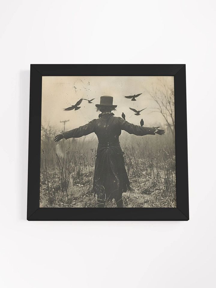 Human Scarecrow Black and White Framed Wall Art product image (1)