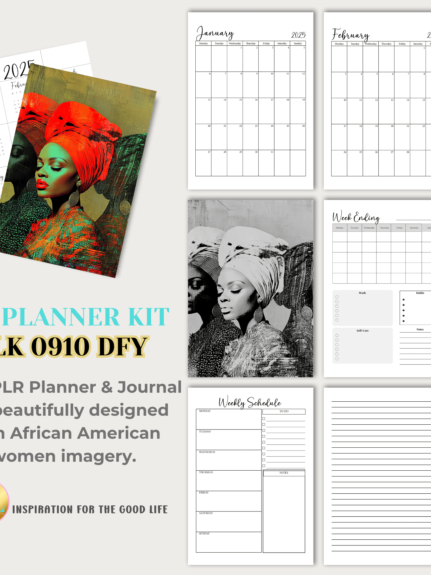 2025 PLR Planner & Journal Kit - PLK-0910 DFY product image (3)